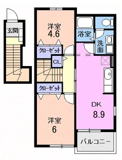 カーサカリエンテ【2階】の間取り
