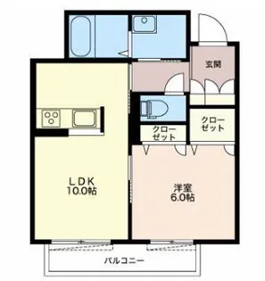 クラージュ WEST【1階】の間取り