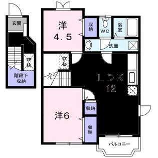 三重県四日市市城東町【アパート】の間取り