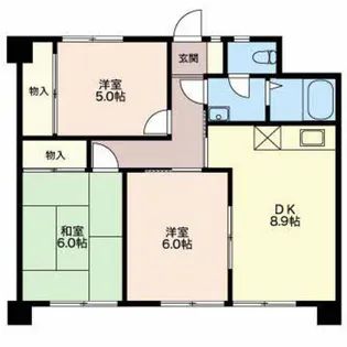 レジデンス大井手【1階】の間取り