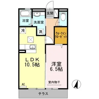 Penny LaneB棟(ペニーレーン)【1階】の間取り