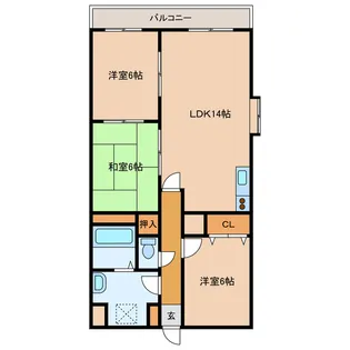 エンブレム麻里布IIの間取り