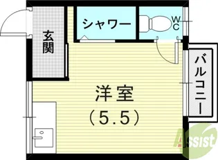 エステート北町【2階】の間取り
