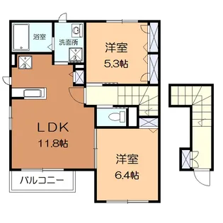 チェリーアヴェニュー【2階】の間取り