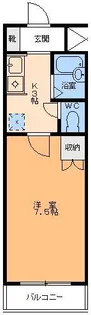 1Kの間取り画像