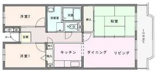神奈川県小田原市栢山【マンション】の間取り