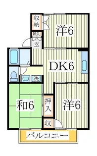 パールハイツ米村26【1階】の間取り