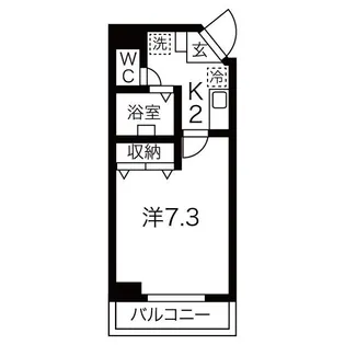 シティマンション錦町【5階】の間取り