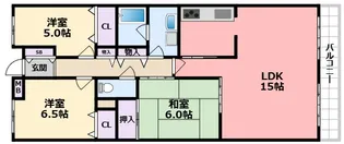 甲子園三番町ハイツ【3階】の間取り