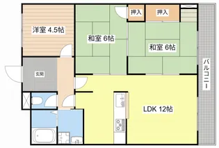 サンロイヤルかもがわ【2階】の間取り