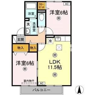 ボナール II棟【1階】の間取り