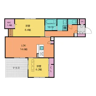 NC STYLE 本山【1階】の間取り