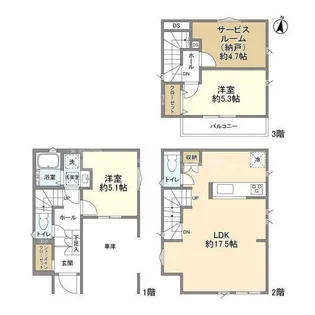 東京都葛飾区西亀有2【一戸建】の間取り