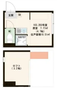 東京都板橋区中丸町【アパート】の間取り