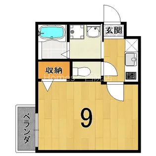1Kの間取り画像
