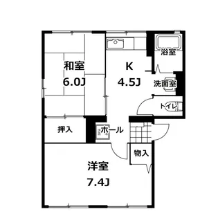 シティハイムハピネスA棟【2階】の間取り