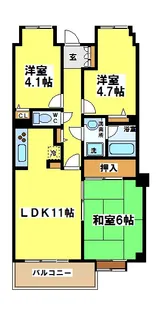 東京都世田谷区南烏山6【マンション】の間取り