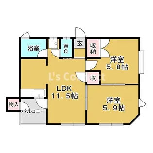 シャトゥK・T【1階】の間取り