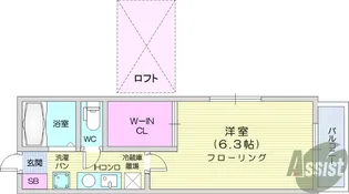 ホワイトキャッスル八乙女3【1階】の間取り