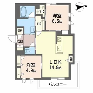 ヴィアソーレ曽根【2階】の間取り