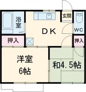 込田コーポ【1階】の間取り