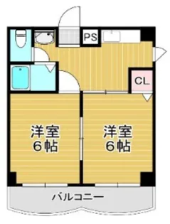 ツェルマット長居【4階】の間取り