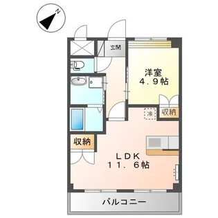 高知県高知市仲田町【アパート】の間取り