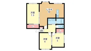 大阪府豊中市服部西町2【マンション】の間取り