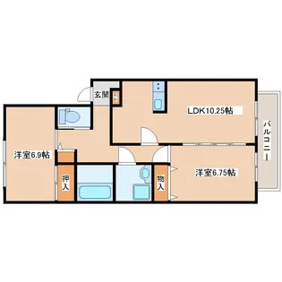 カーサ・アマリーロ【2階】の間取り