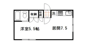 ハイツリバーサイド【1階】の間取り