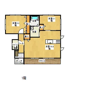 グリュック直江【1階】の間取り