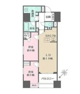 東京都中央区日本橋富沢町【マンション】の間取り