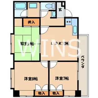 福岡県福岡市中央区平尾4【マンション】の間取り