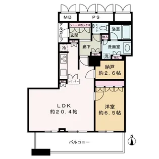 ローレルタワーサンクタス梅田【27階】の間取り