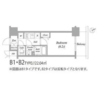 アドバンス大阪セレーノ【6階】の間取り