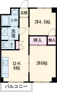 翠香マンション【1階】の間取り