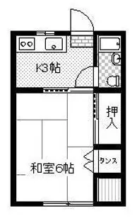 亀山ハイツ【1階】の間取り