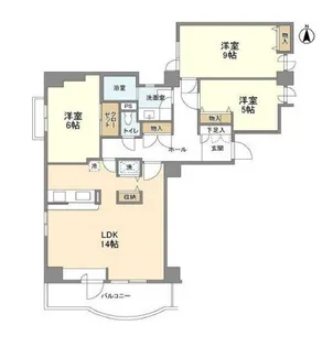 パレ・デ・シャンサール【7階】の間取り