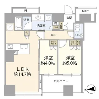 クラッシィタワー新宿御苑【9階】の間取り