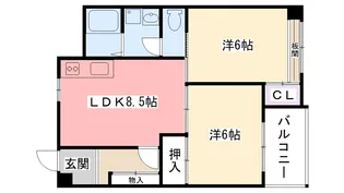 ニシキマンション【2階】の間取り