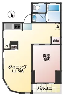 風見コーポ【1階】の間取り