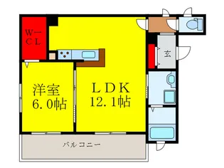 マ・メゾン新大阪【1階】の間取り