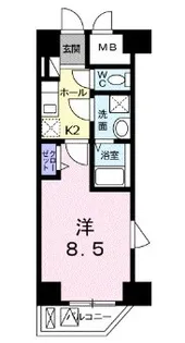 ベルジュネス春日町【6階】の間取り
