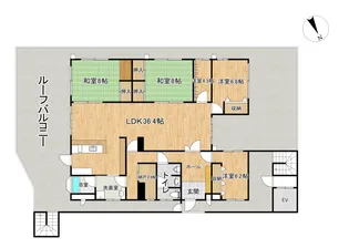 ハイツ有福【6階】の間取り