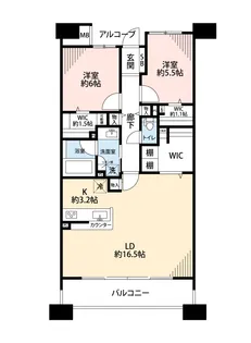 デュオヒルズ仙台花京院ザタワー【2階】の間取り