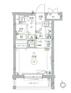 クレイシア南大井【1階】の間取り