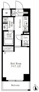 クレアティフ文京江戸川橋【4階】の間取り