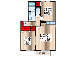 グランパール【2階】の間取り