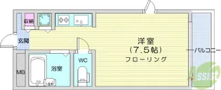 フジテラス北仙台【1階】の間取り