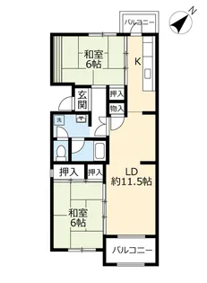 URもりつね【3階】の間取り